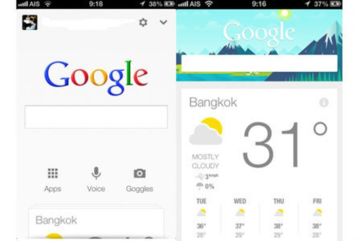 Google Now มาแล้วใน iOS