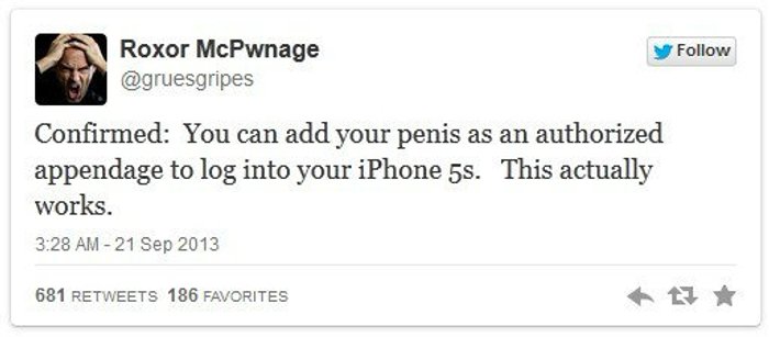 หัวนมยังไม่พอ คุณยังสามารถใช้อวัยวะเพศปลดล็อค iPhone 5s ได้!!!
