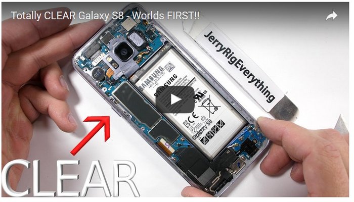 จะเป็นอย่างไรถ้า Samsung Galaxy S8 มีรุ่นฝาหลังโปร่งใสที่เผยให้เห็นชิ้นส่วนภายในทั้งหมด