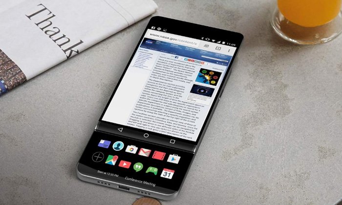 หลุดภาพ Render ของ LG V30 เปลี่ยนดีไซน์มาใช้มือถือแบบสไลด์จอสัมผัสเป็นครั้งแรกของโลก