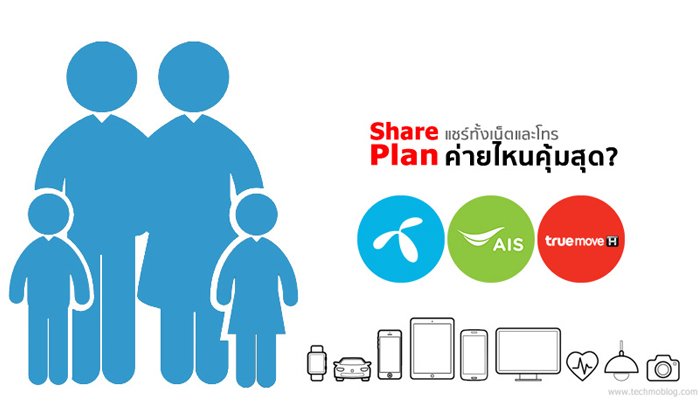 เทียบแพ็กเกจ Share Plan จาก 3 ค่าย dtac, AIS และ TrueMove H ค่ายไหนคุ้มค่าที่สุด?