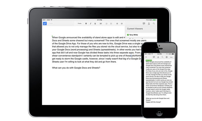 Google ปรับ Docs, Sheets, Slides รองรับการทำงาน Multi Tasking ใน iPad
