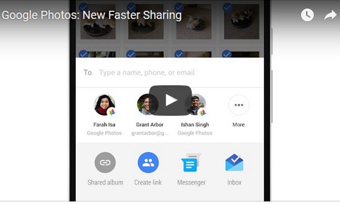 Google Photos ปรับปรุงระบบแชร์ใหม่ แชร์ไปให้ผู้รับในหลายช่องทางได้ทีเดียว