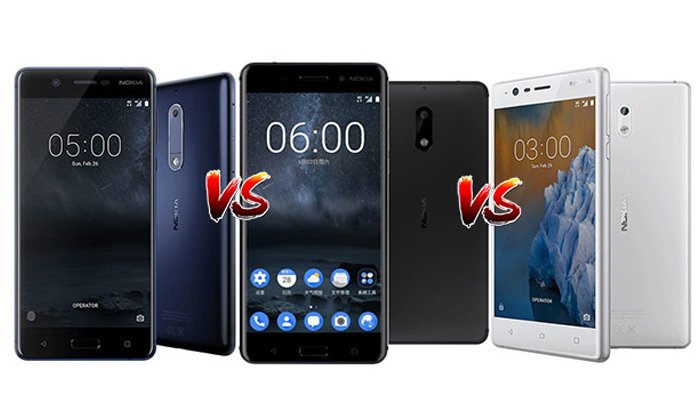 เปรียบเทียบ Nokia 6, Nokia 5 และ Nokia 3 สมาร์ทโฟนแอนดรอยด์ต้อนรับการกลับมาของ Nokia
