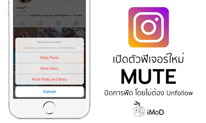 Instagram เปิดตัวฟีเจอร์ใหม่ Mute ปิดการฟีดโพสต์และเรื่องราวของเพื่อน โดยไม่ต้องเลิกติดตาม