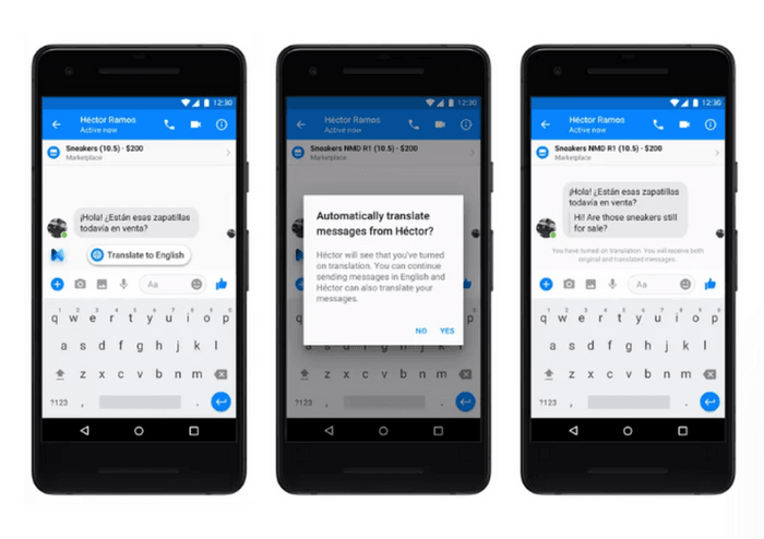 "Facebook Messenger" อัพเลเวลใหม่แปลภาษาให้อัตโนมัติ