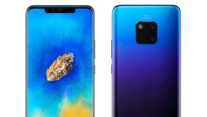 ภาพเรนเดอร์ชัดๆ Huawei Mate 20 Pro : 3 สี สวยสด, กล้องหลังทรงสี่เหลี่ยม, สแกนนิ้วมือบนหน้าจอ