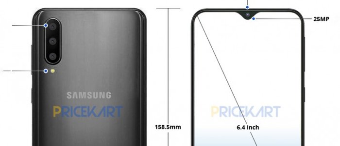 หลุดภาพเรนเดอร์ Samsung Galaxy A50 และสเปคเต็มทั้ง 3 รุ่น : ระดับกลาง สเปคโหดไม่แพ้เรือธง