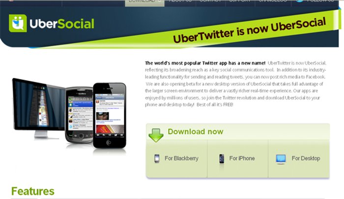 UberSocial พร้อมใช้งานแทน UberTwitter เป็นที่เรียบร้อย