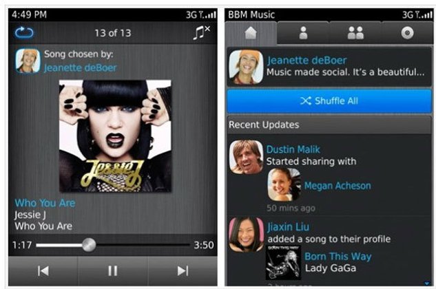 RIM เปิดตัว BBM Music อย่างเป็นทางการแล้ว