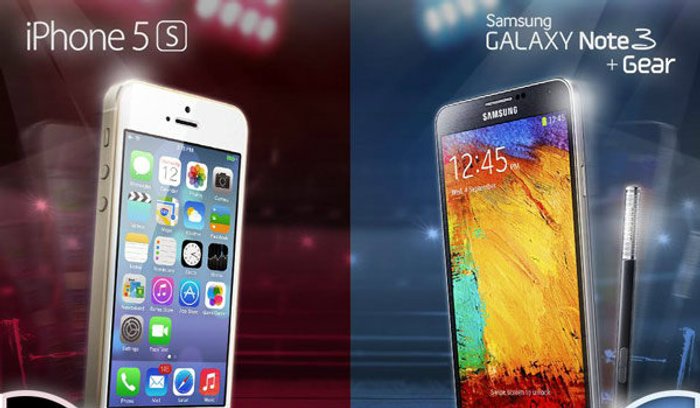 iPhone 5S VS Note3 ศึกชิงแชมป์สมาร์ทโฟน 2013 ท้าชนหมัดต่อหมัด