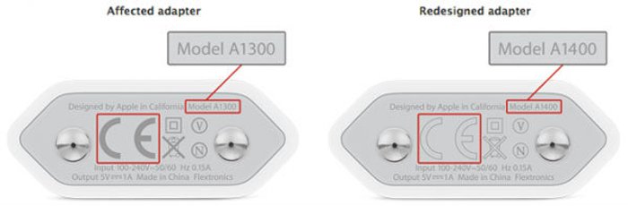 แอปเปิล เรียก Adapter ชาร์จไอโฟนคืน