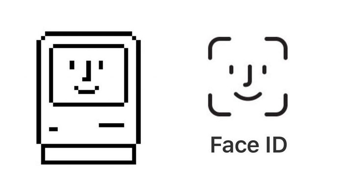 เผยที่มาโลโก้ Face ID มาจากไอคอน Happy Mac ในเครื่อง Macintosh ยุค 80