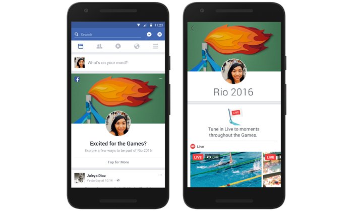 ร่วมเป็นส่วนหนึ่งในการแสดงพลังโอลิมปิกบน Facebook