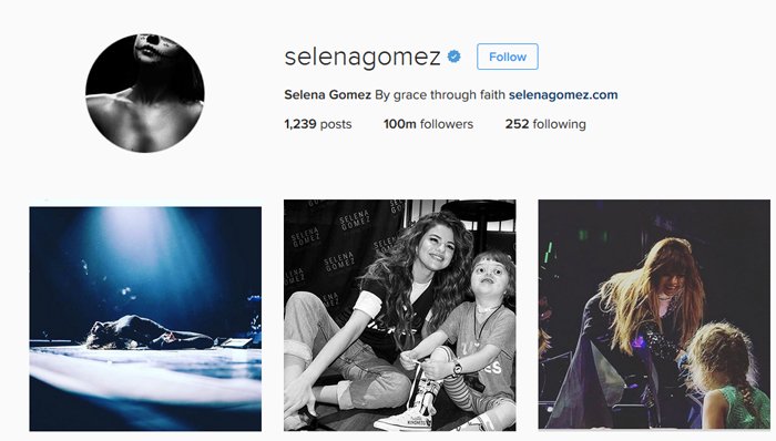 เปิด Instagram ของนักร้องสาว Selena Gomez ไอจีที่มีคนตามมากที่สุดในโลก!!