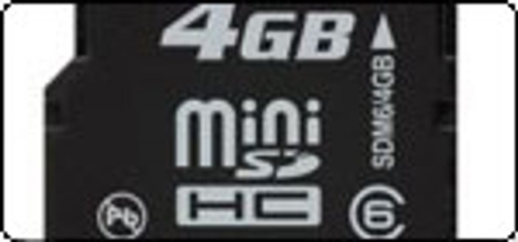 คิงส์ตันส่ง miniSDHC ความจุ 4 กิกะไบต์ลงตลาด