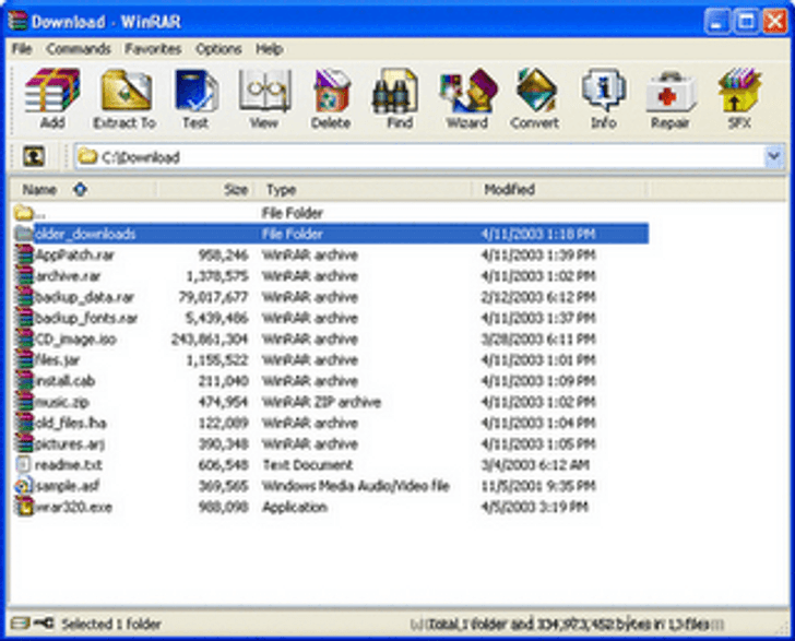 ฟรีแวร์สำหรับบีบอัดข้อมูล winrar