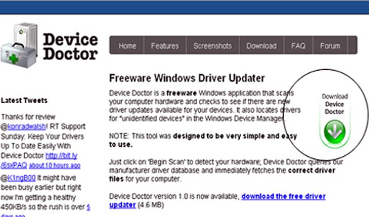อัพเดท driver ด้วย device doctor