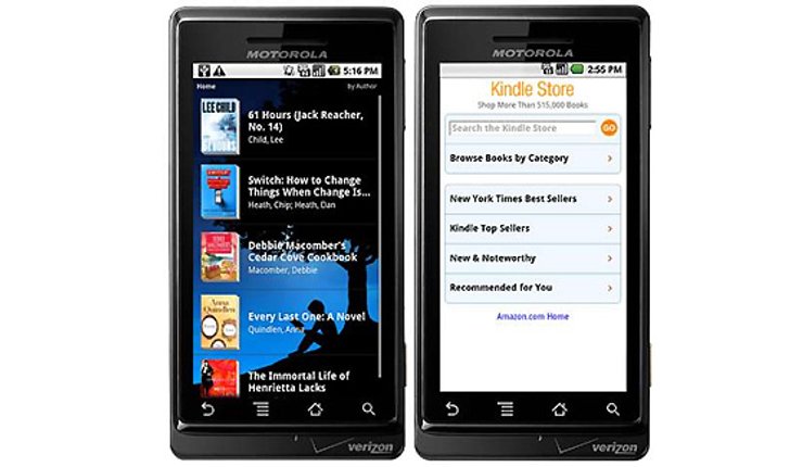 Kindle สำหรับมือถือ Android มาแล้ว