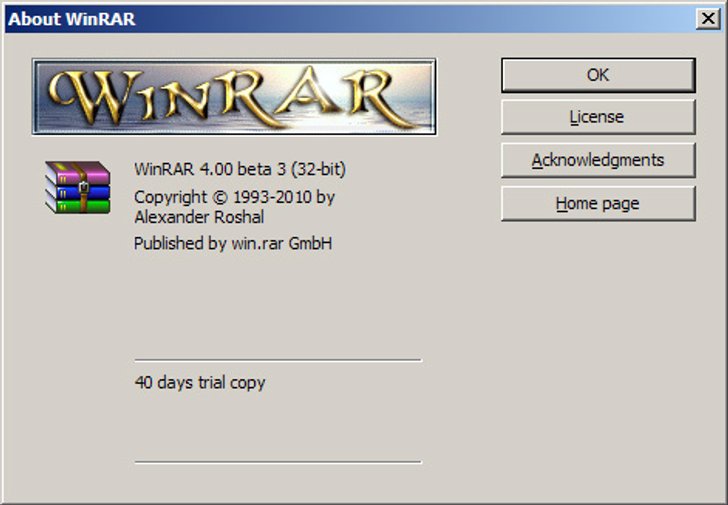 WinRAR 4.00 Beta 3