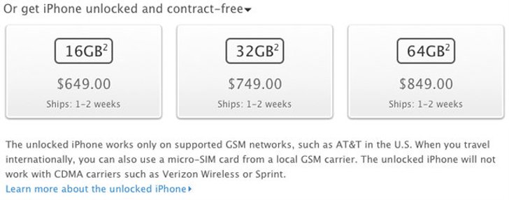Apple จำหน่าย iPhone 4S ไม่ล็อก ราคาเริ่มต้น 2 หมื่นถ้วน