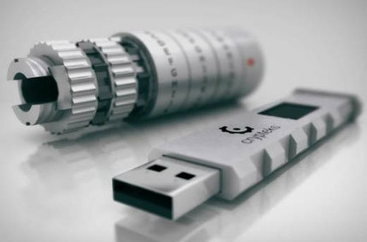 Crypteks USB แฟลชไดร์ฟดีไซน์สุดเท่ถอดรหัสฮาร์ดแวร์เพื่อใช้งาน