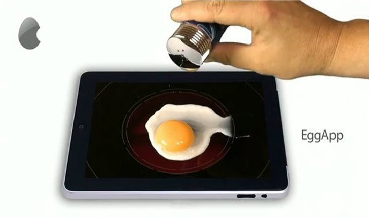ไอเดียหลุดโลก นำ iPad มาทอดไข่