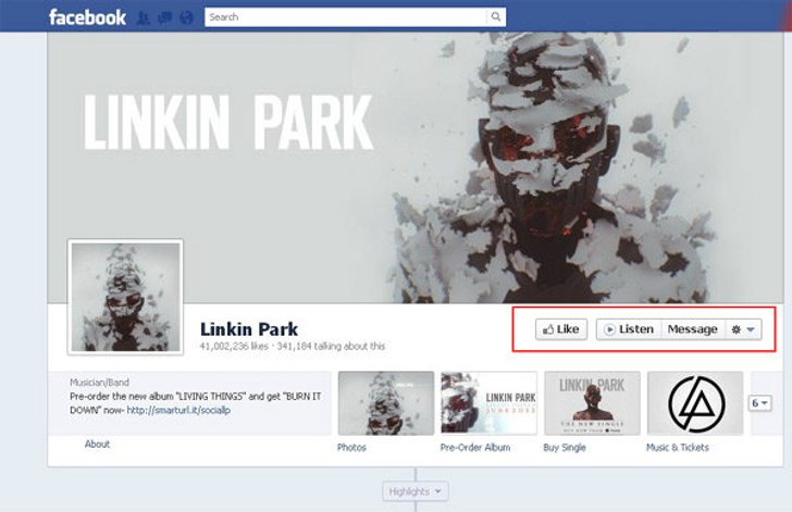 Facebook เพิ่มปุ่ม Listen ที่หน้าแฟนเพจศิลปินแล้ว
