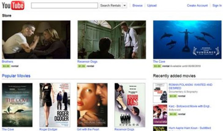 YouTube เริ่มเปิดให้เช่าภาพยนต์แล้ว!!!
