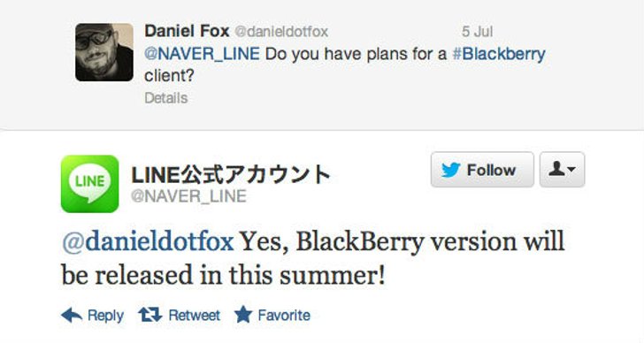 เตรียมพบกับ LINE บน BlackBerry เร็วๆ นี้ (LINE for BlackBerry)