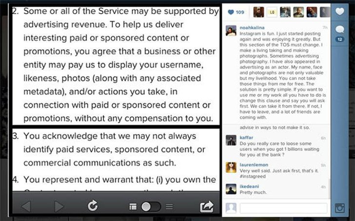 Instagram ปรับเงื่อนไขการใช้งานใหม่ ส่งข้อมูลผู้ใช้ให้ Facebook, เตรียมรับแผนโฆษณา