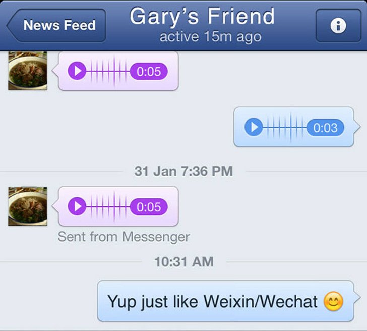แม้แต่ Facebook ยังสร้าง Voice Chats เหมือน WeChat?