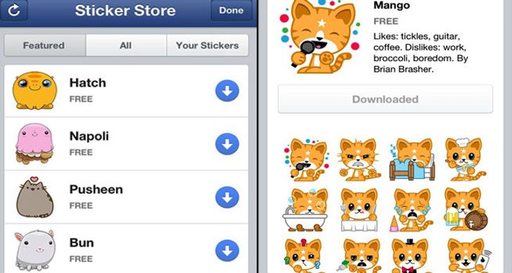 เฟสบุ๊คเวอร์ชั่นล่าสุดมี Stickerให้ใช้แล้ว