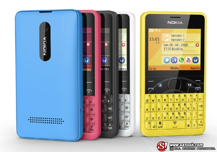 Nokia Asha 210 สมาร์ทโฟนสองซิมพร้อมปุ่มลัด Facebook