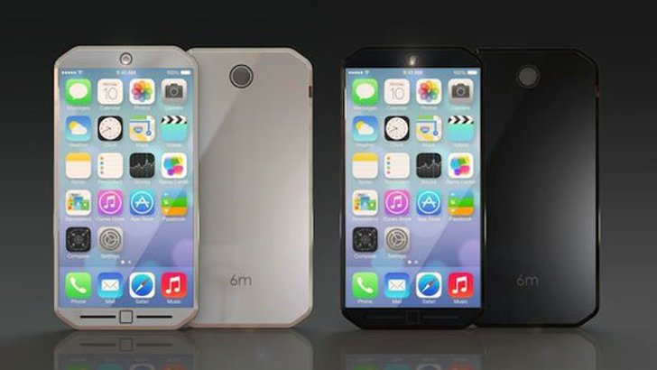 เผยภาพคอนเซปท์ iPhone 6 ตัวเครื่องขอบตัด และปุ่ม Home แบบสัมผัส