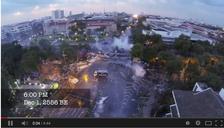 ล้ำเป็นเหมือนกัน! สื่อไทยใช้โดรนถ่ายทำวิดีโอบันทึกเหตุการชุมนุม