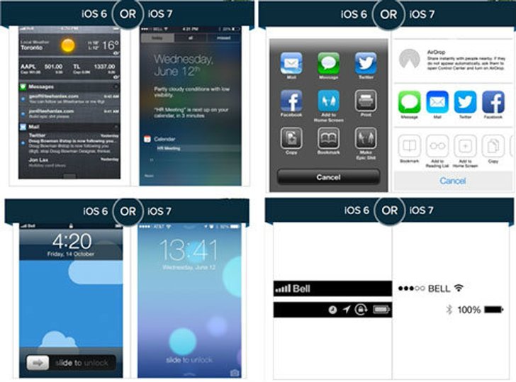 iOS 7 การออกแบบที่ถูกใจกว่า iOS 6