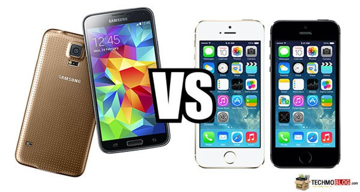 เปรียบเทียบสเปค Samsung Galaxy S5 vs iPhone 5S