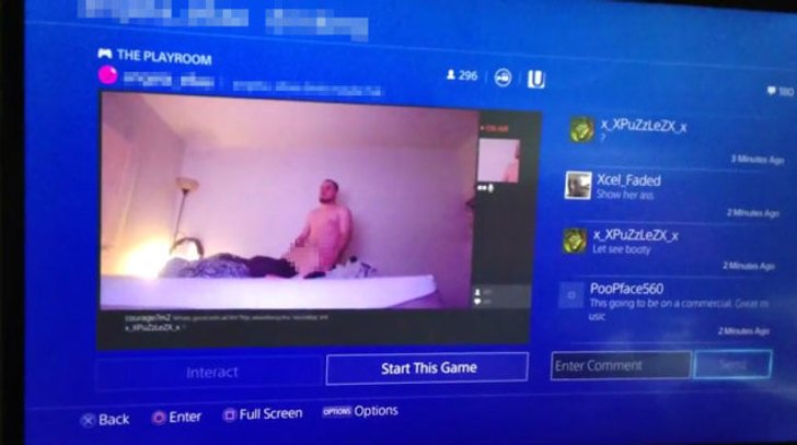 ระบบถ่ายทอดสดบนเครื่อง PlayStation 4 กลายเป็นที่โชว์สยิวซะงั้น