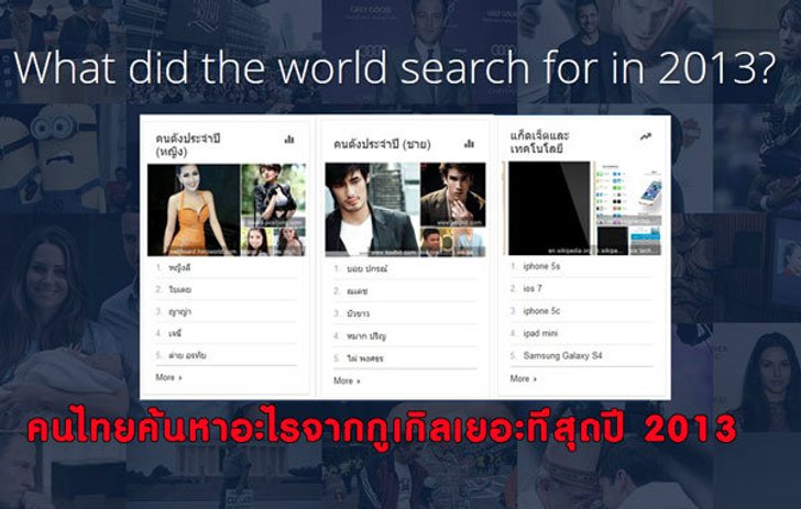 คนไทยค้นหาอะไรจากกูเกิลเยอะที่สุดปี 2013