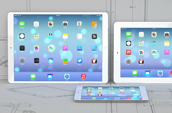 หลุดภาพ mock up iPad Pro หน้าจอ 12.9 นิ้ว
