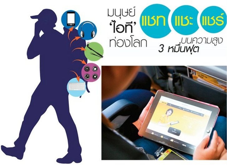 มนุษย์ "ไอที" ท่องโลก แชท แชะ แชร์ บนความสูง 3 หมื่นฟุต