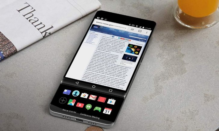 หลุดภาพ Render ของ LG V30 เปลี่ยนดีไซน์มาใช้มือถือแบบสไลด์จอสัมผัสเป็นครั้งแรกของโลก