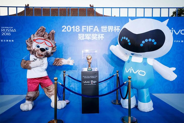 เปิดตัว Vivo เซ็นสัญญาเป็นผู้สนับสนุนหลักฟุตบอลโลก 2018 และ 2022