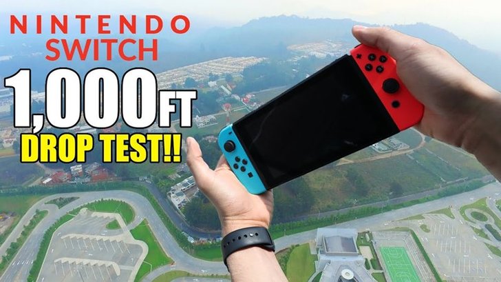 มาดูการทดสอบ Nintendo Switch แบบสุดโหดด้วยการโยนจากที่สูง 1,000 ฟุต