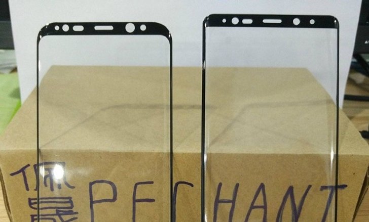 เปรียบเทียบชิ้นส่วนด้านหน้า Samsung Galaxy Note 8 กับ Galaxy S8