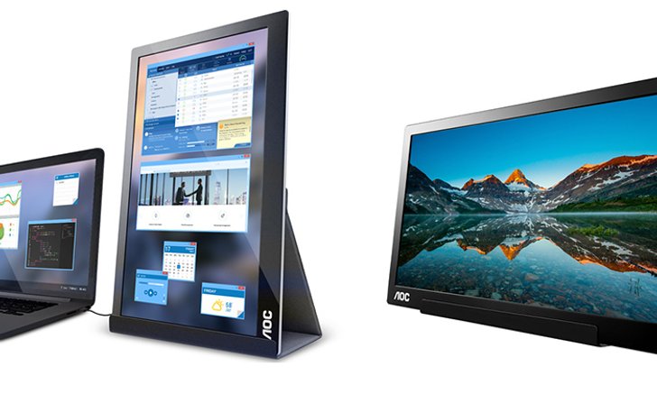 AOC เปิดตัวจอเสริมสำหรับ Notebook ใช้ง่ายแค่เสียบ USB-C เท่านั้น