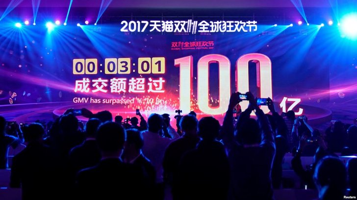 แค่ 2 ชั่วโมง Alibaba ทำเงินไปถึง 12 หมื่นล้านเหรียญ ในวันช้อปปิ้งออนไลน์แห่งชาติของจีน
