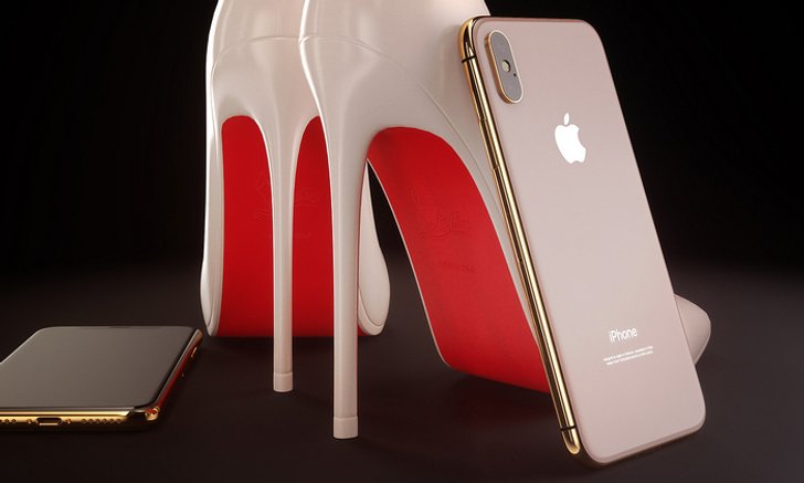 แนวคิด iPhone X สีทอง Blush Gold และสีแดง (PRODUCT) RED