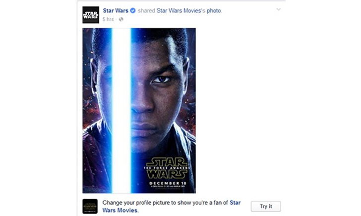 Facebook ชวนคุณมาทำคู่กับดาบแสง Light Saber จากหนัง Star Wars